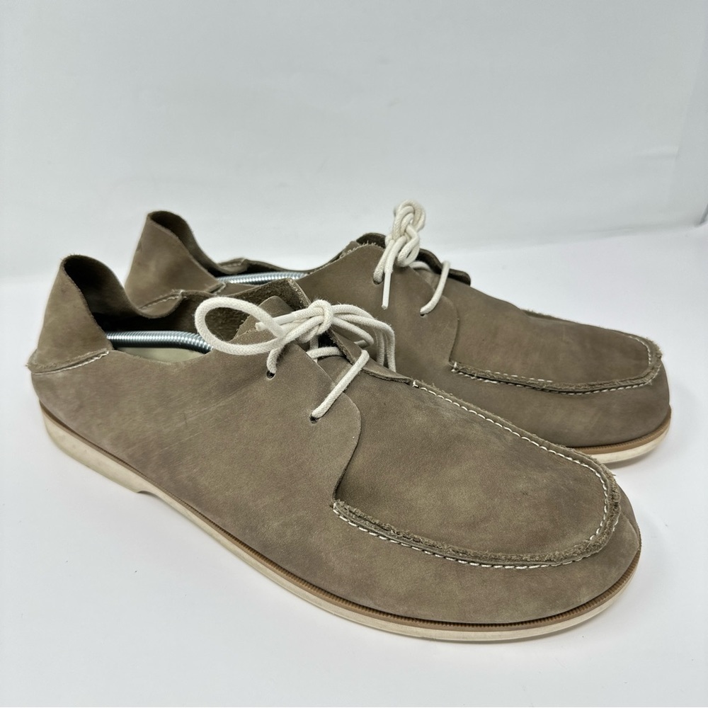 Olukai Holokai Leather Lace Up Boat Shoes Loafers